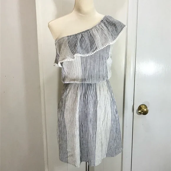 AEO ☀️One shoulder striped dress - Picture 2 of 13